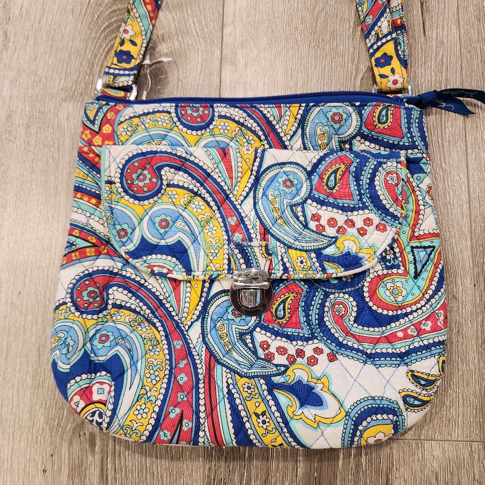 Vera Bradley Paisley Hobo Purse Bag Crossbody Shoulder